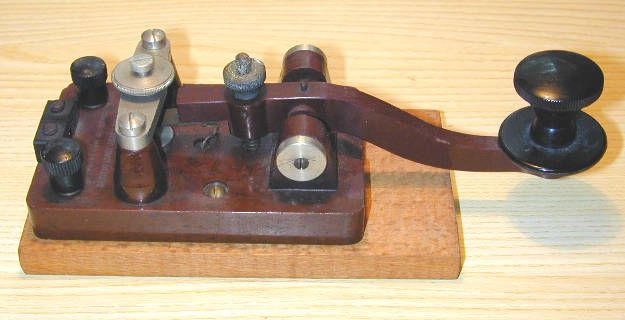 WWII US MILITARY MORSE CODE KEY J-47 STRAIGHT KEYER J37 Ok