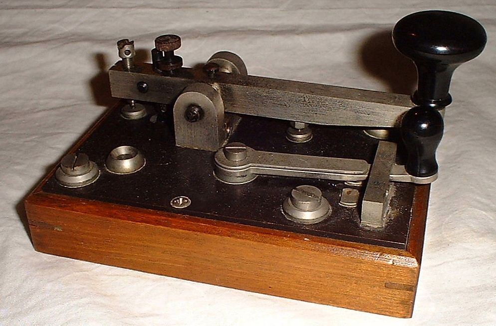 WWII US MILITARY MORSE CODE KEY J-47 STRAIGHT KEYER J37 Ok